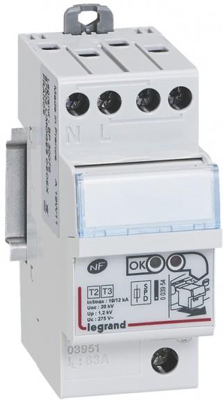 Катоден отводител тип 2+3 SPD 12kA 275V 1P+N L Legrand