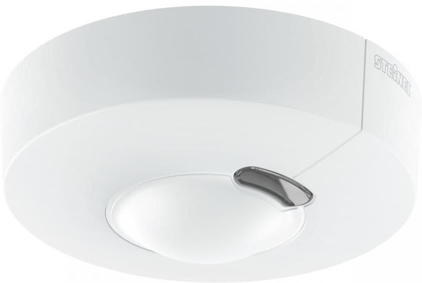 Датчик за присъствие MW, за открит монтаж на таван, 360°, обхват D8m @ h=2,8m, IP54, HF 3360, KNX, цвят Бял, Steinel