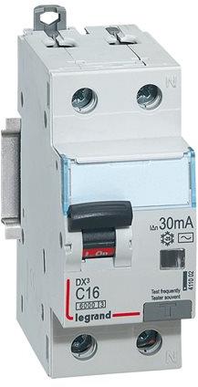 ДТЗ комбинирана DX3 1P+N 10A крива C 300mA тип AC 6kA 2 мод. Legrand