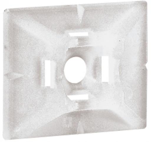 Основа за кабелна връзка 4.6мм лепяща 25х30мм бяла с дебелина 6мм Legrand