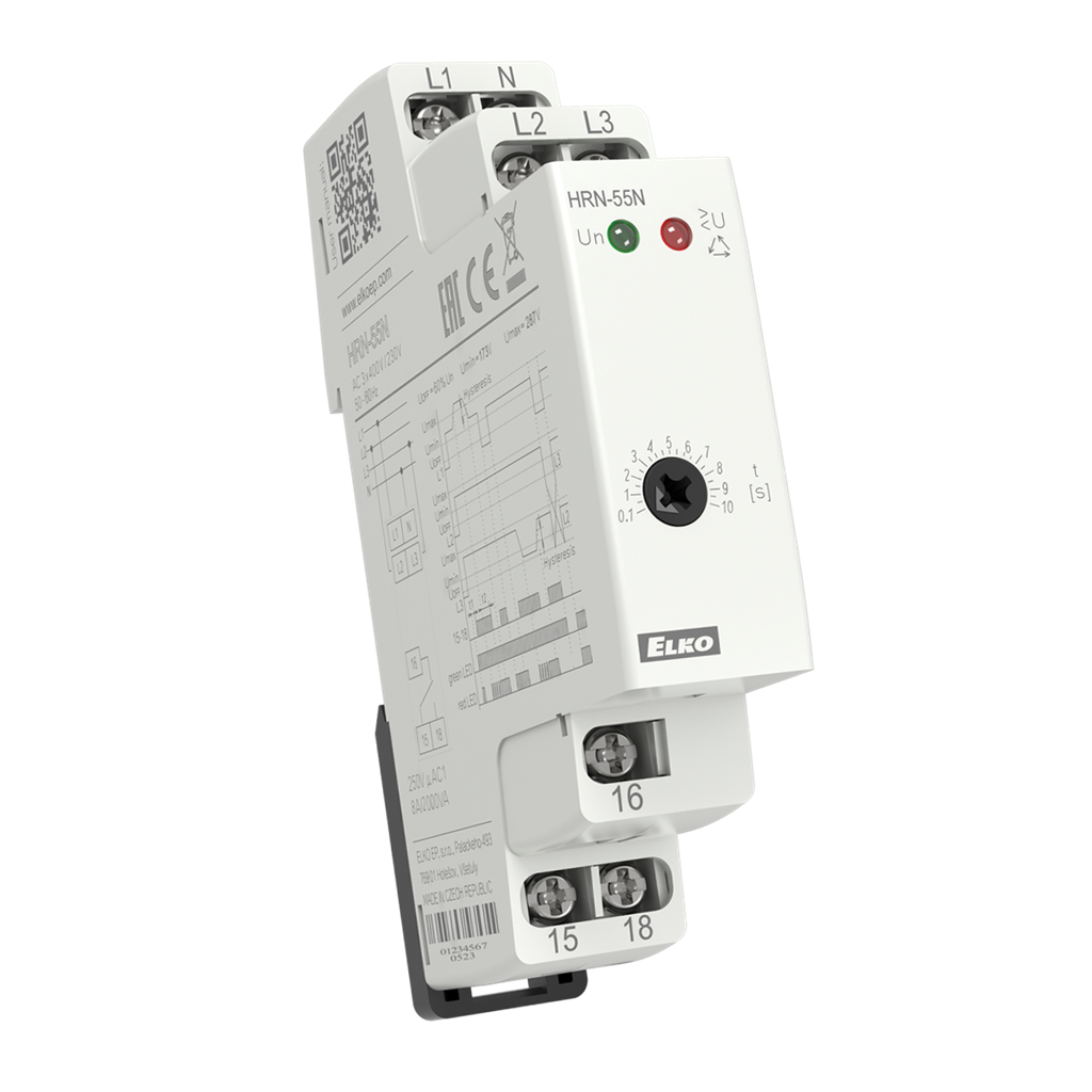 Реле за контрол на фази 3P, последователност, фикс. праг, 1c/o 8A, 2VA, 172…287Vac, 1DIN, Elko EP