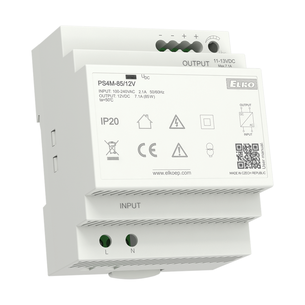 Захранващ блок 1P In:100...240Vac Out:24Vdc 3.8A, 4DIN, Elko EP