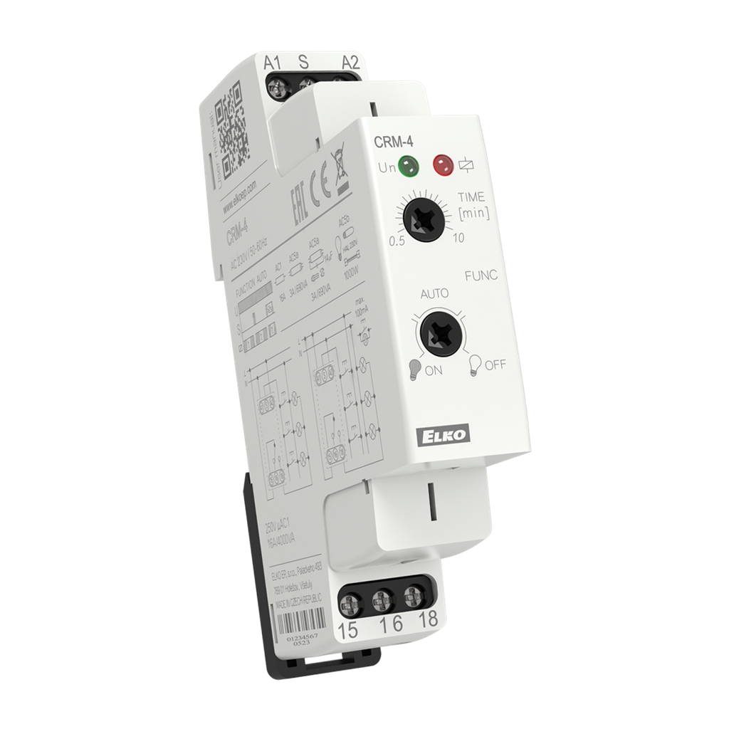 Стълбищен автомат, 1x 0.5m-10m, PT, 1c/o 16A, 230Vac, 1DIN, Elko EP