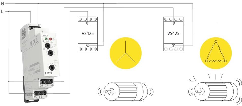 Реле за време, звезда-триъгълник, 1x 0.1s…1s, 2c/o 16A, 12...240Vac/dc, 1DIN, Elko EP