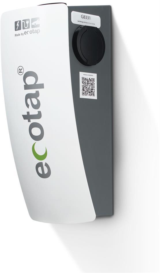 Зарядна станция за стена Homebox 22.1 kW, 3P 32A, с контакт Type 2, IP54 IK10, RFID 4G, Ecotap