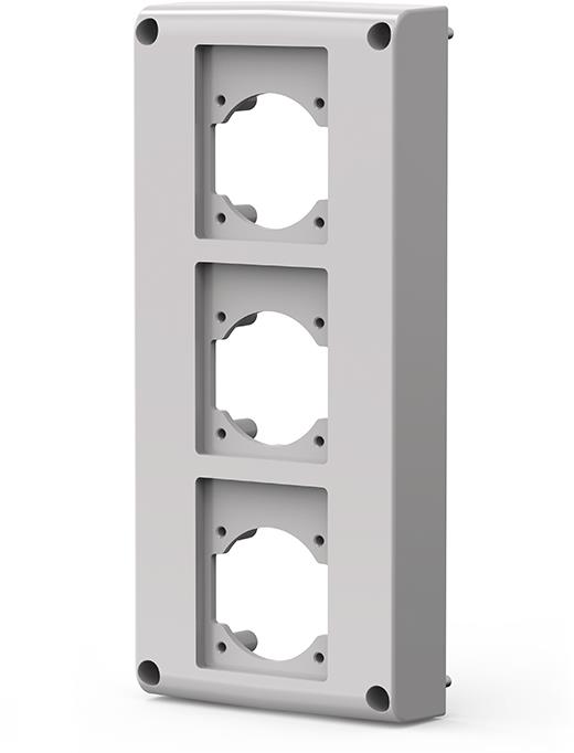Фланец преходен от 103х230мм към 3х 50х60мм, серия Proxima Scame