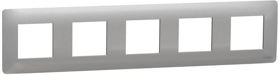 Лицева рамка 5х цвят Алуминий Unica Studio SE