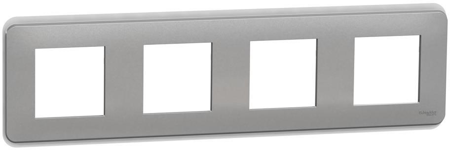 Лицева рамка 4х цвят Алуминий Unica Pro SE