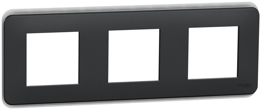 Лицева рамка 3х цвят Антрацит Unica Pro SE