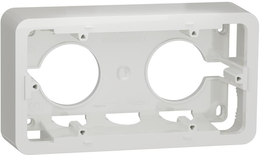 Конзола за открит монтаж 2х 2 мод. цвят Бял Unica Pro SE