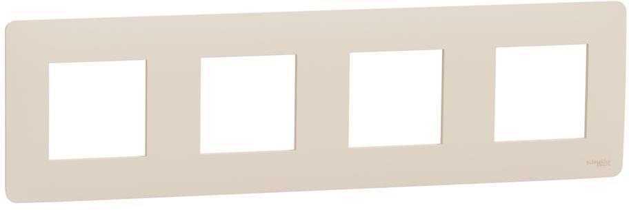 Лицева рамка 4х цвят Крем Unica Studio SE