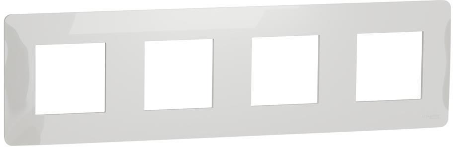 Лицева рамка 4х цвят Бял Unica Studio SE