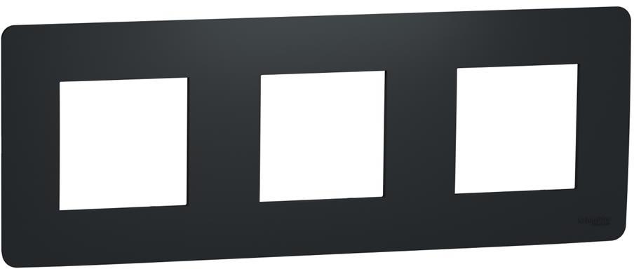 Лицева рамка 3х цвят Антрацит Unica Studio SE