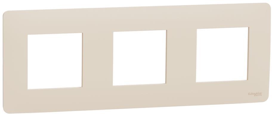 Лицева рамка 3х цвят Крем Unica Studio SE