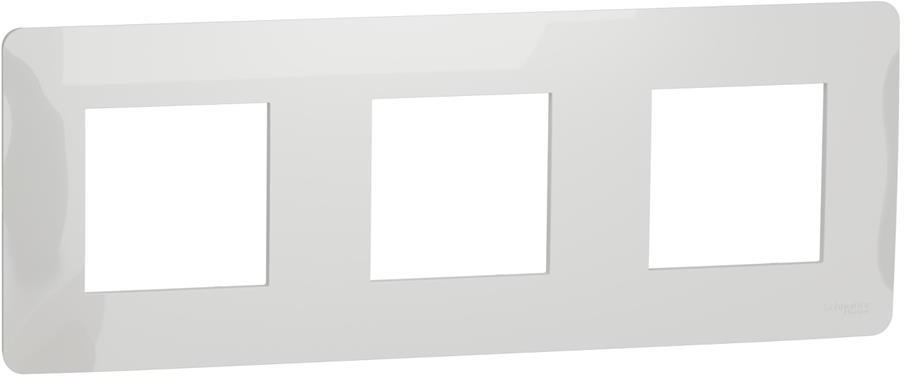 Лицева рамка 3х цвят Бял Unica Studio SE