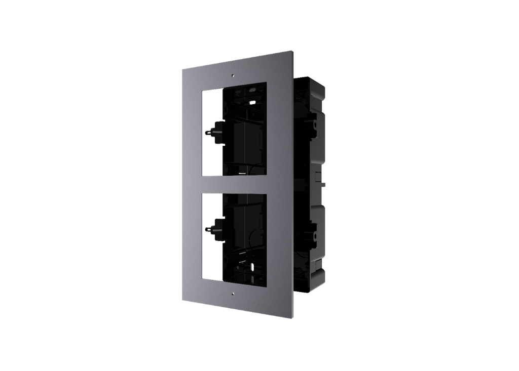 Конзола за вграждане на домофонен панел KD8 два модула, алуминиев корпус, Hikvision