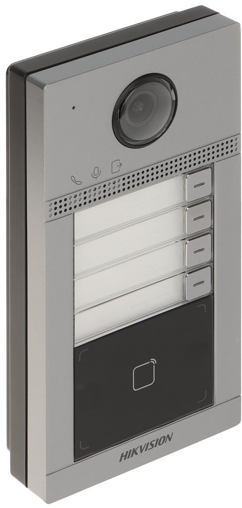 Видео входен панел 4x за открит монтаж, алуминиев корпус IP65, RFID и Wi-Fi, IP система, Hikvision