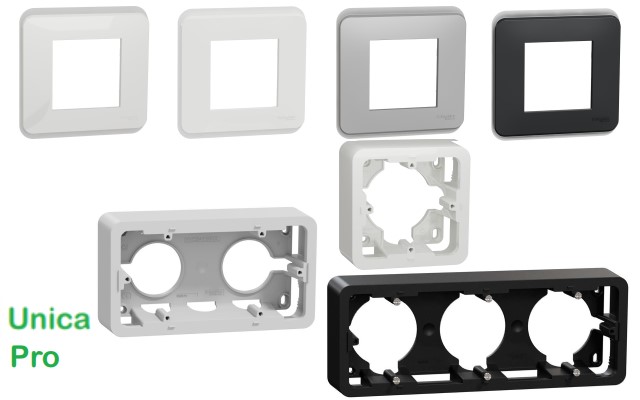Лицеви рамки и кутии Unica Pro SE