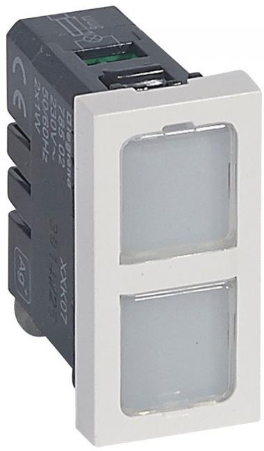 Сигнална лампа 1W двойна 230V 1 мод. 4 цвята Mosaic Legrand