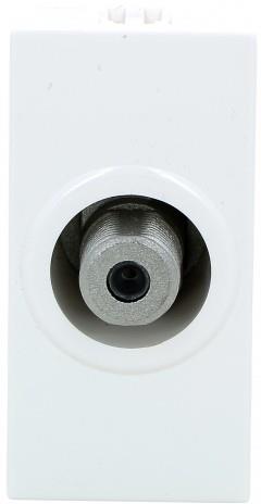 Розетка TV тип F конектор 1 мод. цвят бял Mosaic Legrand