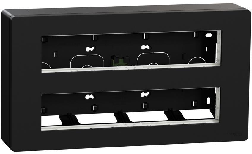 Моноблок за открит монтаж 2x10 мод. цвят Антрацит Unica System+ SE