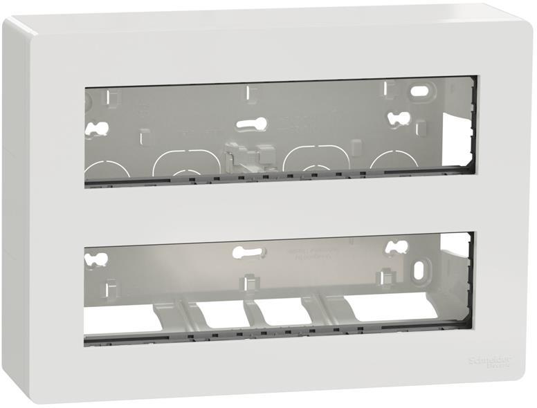 Моноблок за открит монтаж 2x10 мод. Антибактериален Unica System+ SE