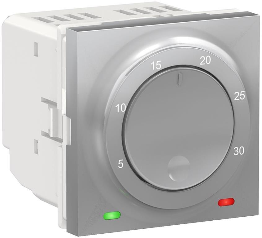 Термостат 2 мод. цвят Алуминий Unica SE