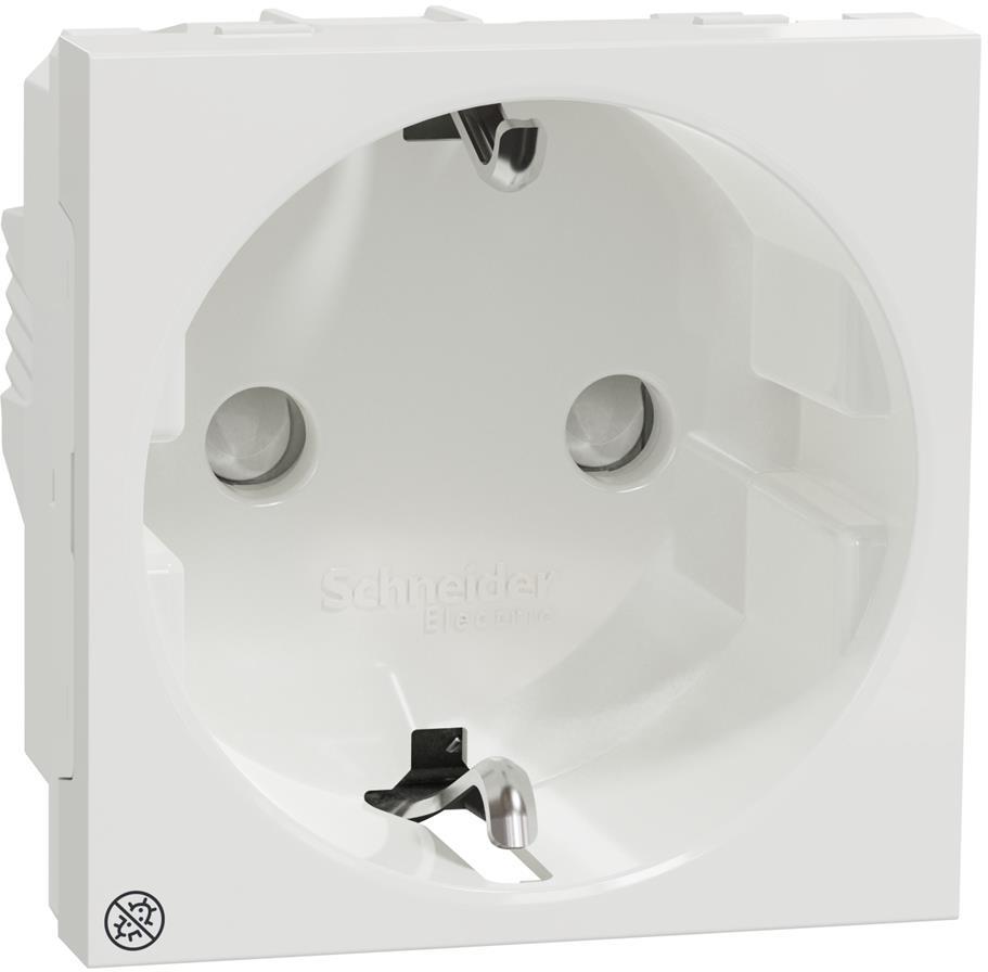 Контакт шуко с детска защита винт 2 мод. Антибактериален Unica SE