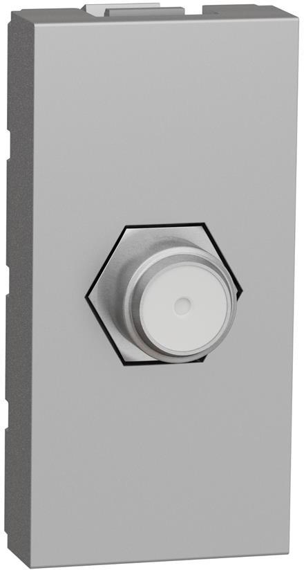 Розетка TV тип F конектор 1 мод. цвят Алуминий Unica SE