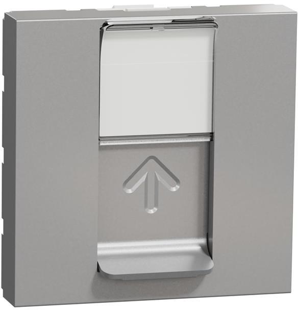 Розетка RJ45 UTP cat.6 S-One 2 мод. цвят Алуминий Unica SE