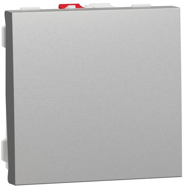 Еднополюсен ключ 2 мод. цвят Алуминий Unica SE