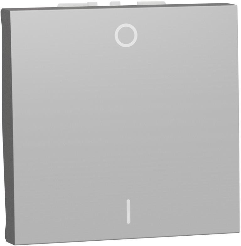 Двуполюсен ключ 16А 2 мод. цвят Алуминий Unica SE