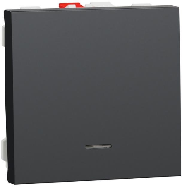 Бутон с индикатор 2 мод. цвят Антрацит Unica SE