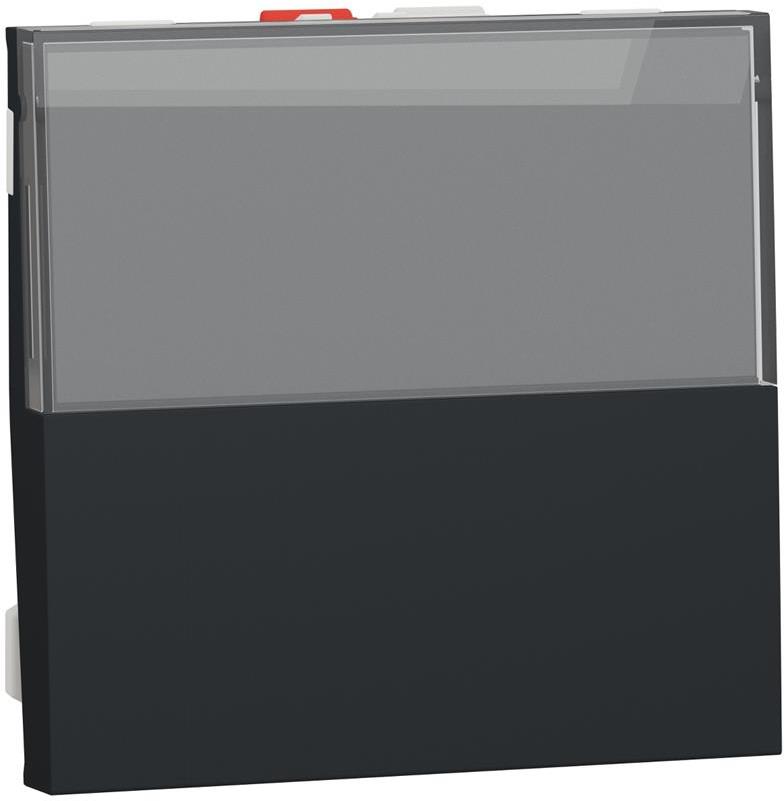 Бутон NO/NC с етикет 2 мод. цвят Антрацит Unica SE