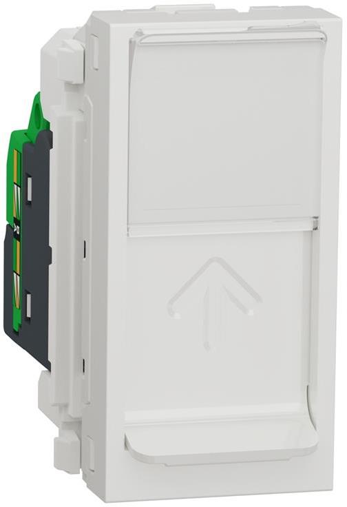 Розетка RJ45 STP cat.6A S-One 1 мод. цвят Бял Unica SE