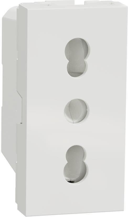 Контакт италиански стандарт с детска защита винт 1 мод. цвят Бял Unica SE