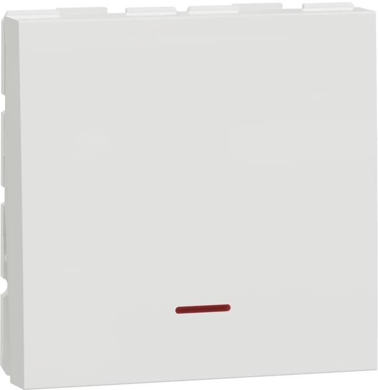 Двуполюсен ключ 32А с индикатор 2 мод. цвят Бял Unica SE