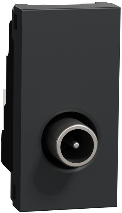 Розетка TV тип коаксиал 1.5dB 1 мод. цвят Антрацит Unica SE