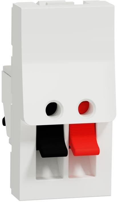 Розетка за тонколони 1 мод. цвят Бял Unica SE