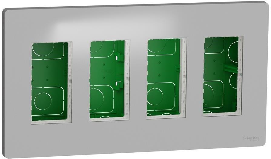 Моноблок за скрит монтаж 4x4 мод. цвят Алуминий Unica System+ SE