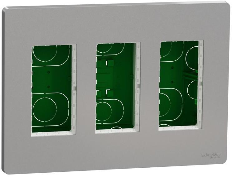 Моноблок за скрит монтаж 3x4 мод. цвят Алуминий Unica System+ SE