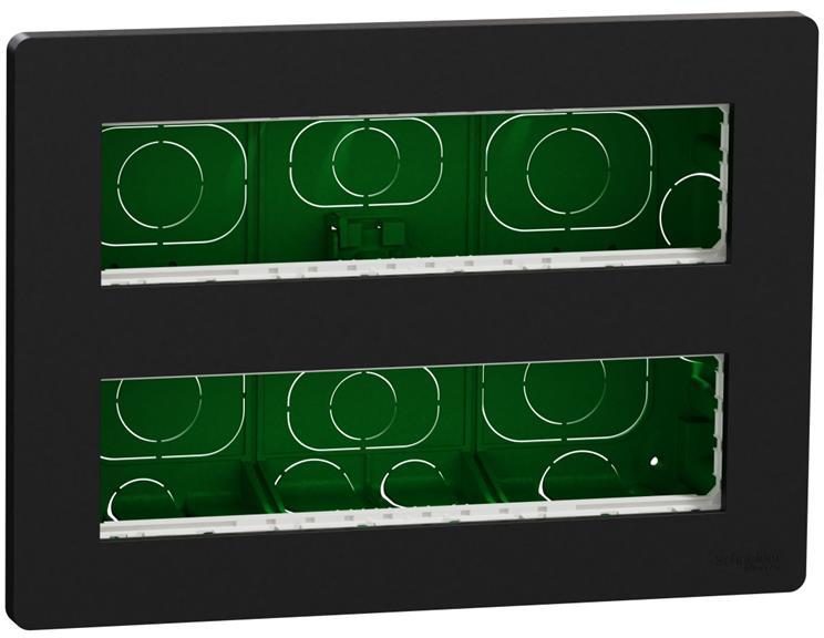 Моноблок за скрит монтаж 2x8 мод. цвят Антрацит Unica System+ SE