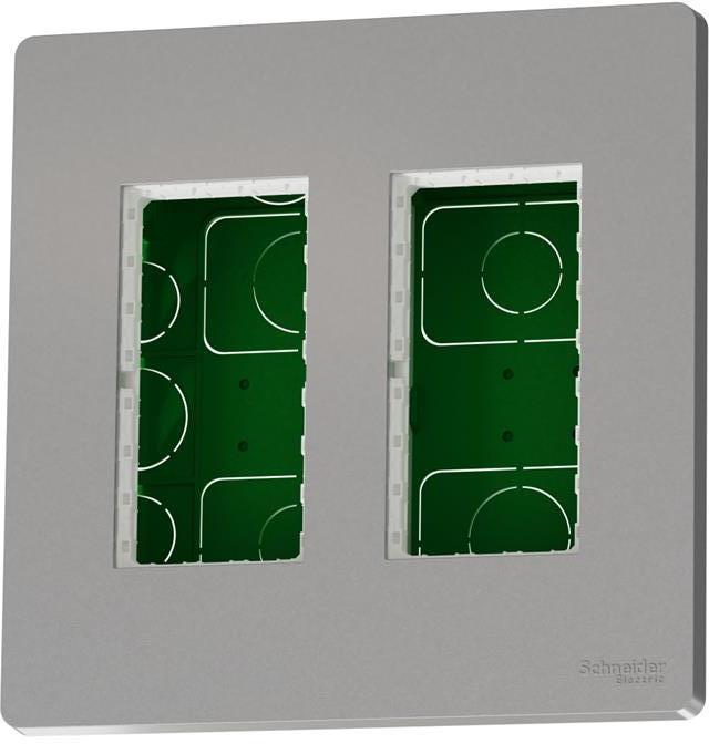 Моноблок за скрит монтаж 2x4 мод. цвят Алуминий Unica System+ SE