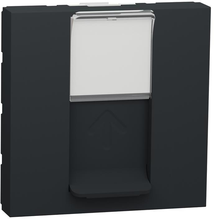 Розетка RJ45 STP cat.6A S-One 2 мод. цвят Антрацит Unica SE