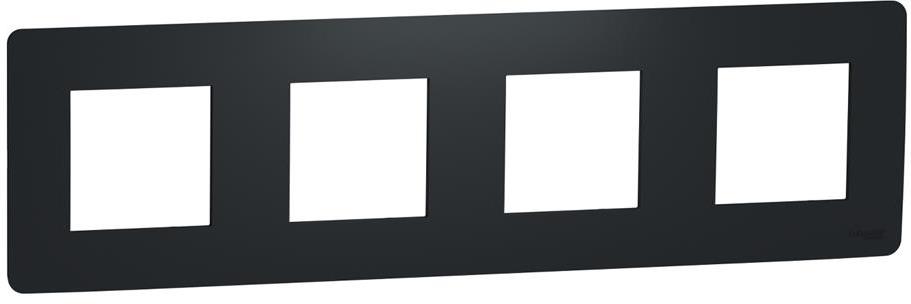 Лицева рамка 4х цвят Антрацит Unica Studio SE