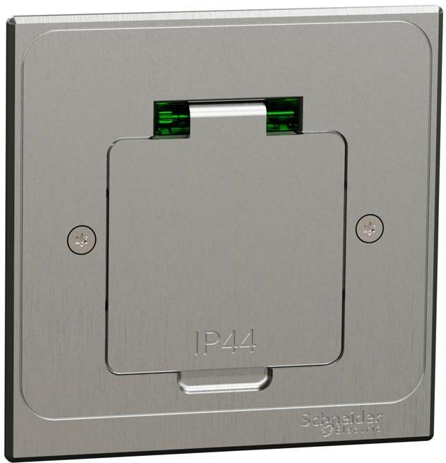 Подов контакт шуко IP44 квадратен XS Unica System+ SE