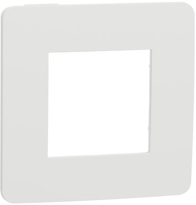 Лицева рамка 1х цвят Бял / Бял Unica Studio Color SE /до изчерпване/