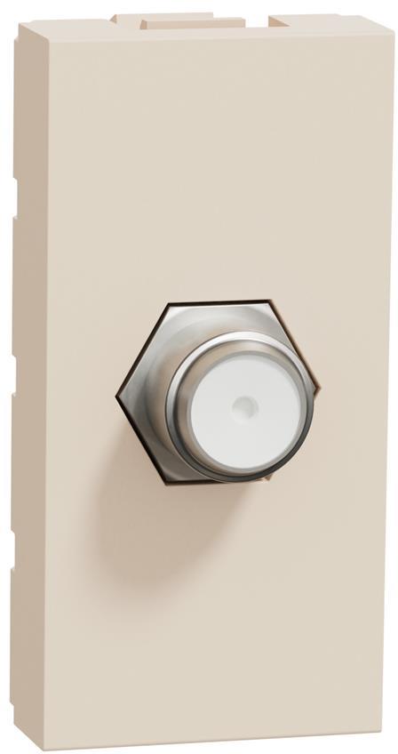 Розетка TV тип F конектор 1 мод. цвят Крем Unica SE