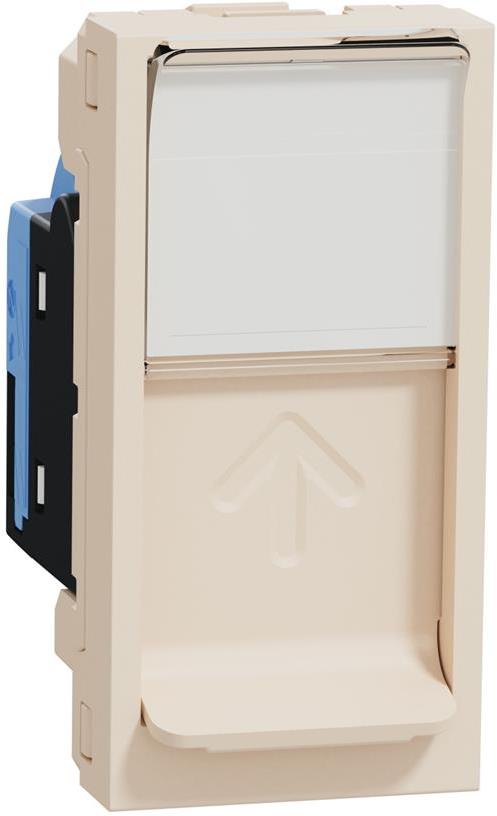 Розетка RJ45 UTP cat.6 S-One 1 мод. цвят Крем Unica SE