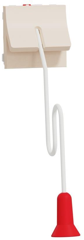 Бутон NO/NC с шнур 2 мод. цвят Крем Unica SE